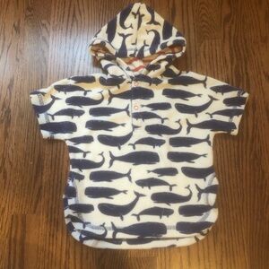 Baby Boden Whale Terrycloth Coverup 3-6 Months